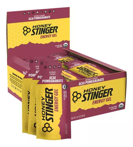 Honey Stinger, Gel energético, Acai Pomegranate, 24 sobres, 31 g (1,1 oz) cada uno 