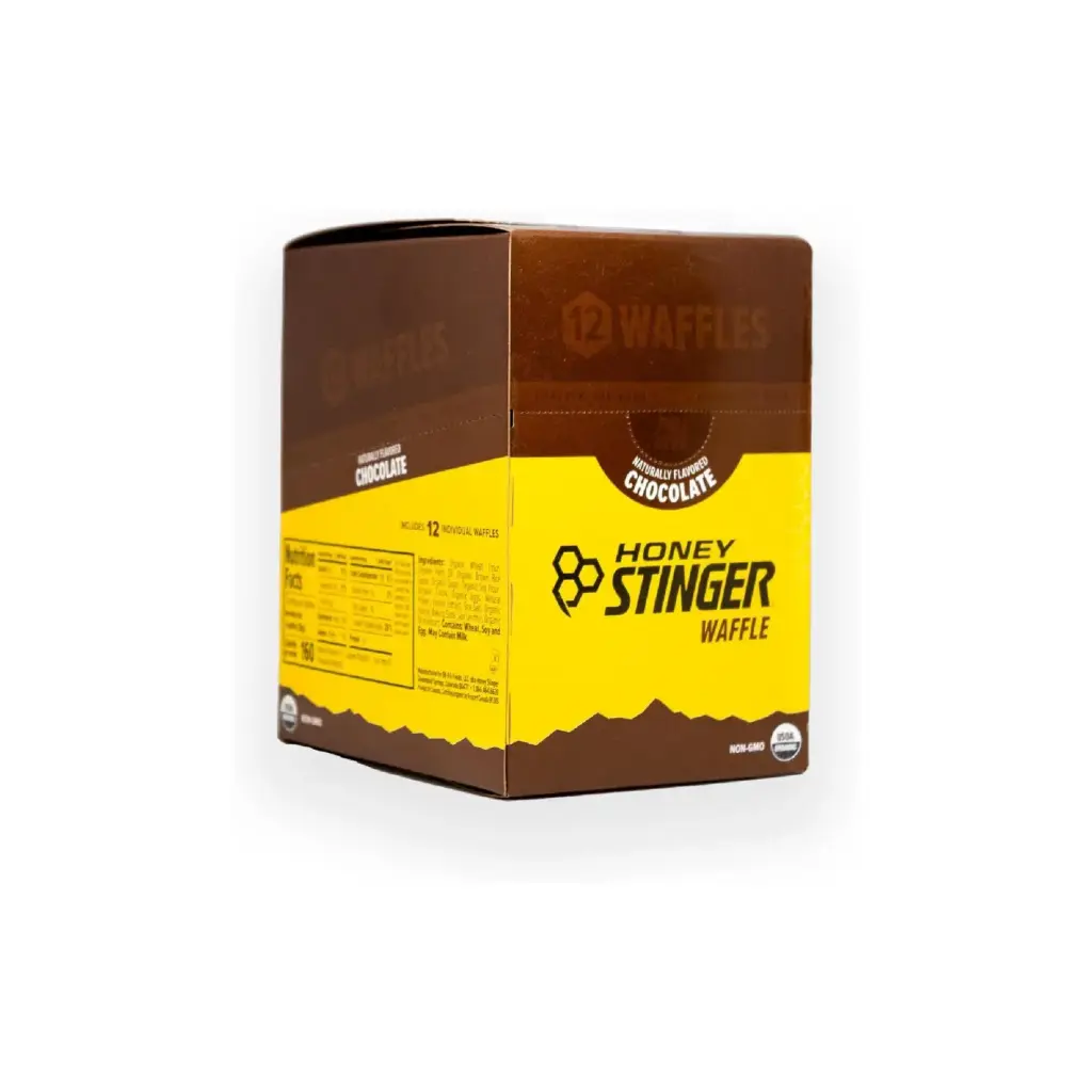 [810815024852] Honey Stinger, Waffles energéticos, Chocolate, 12 paquetes, 30 g (1,06 oz) cada uno