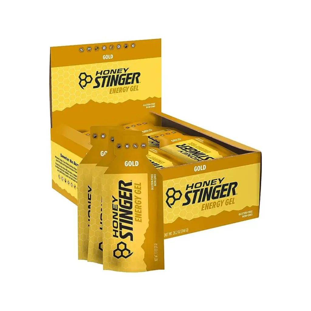 [810815020502] Honey Stinger, Gel de energía Gold orgánico, 24 sobres, 31 g (1,1 oz) cada uno cafeína y sin gluten con miel orgánica