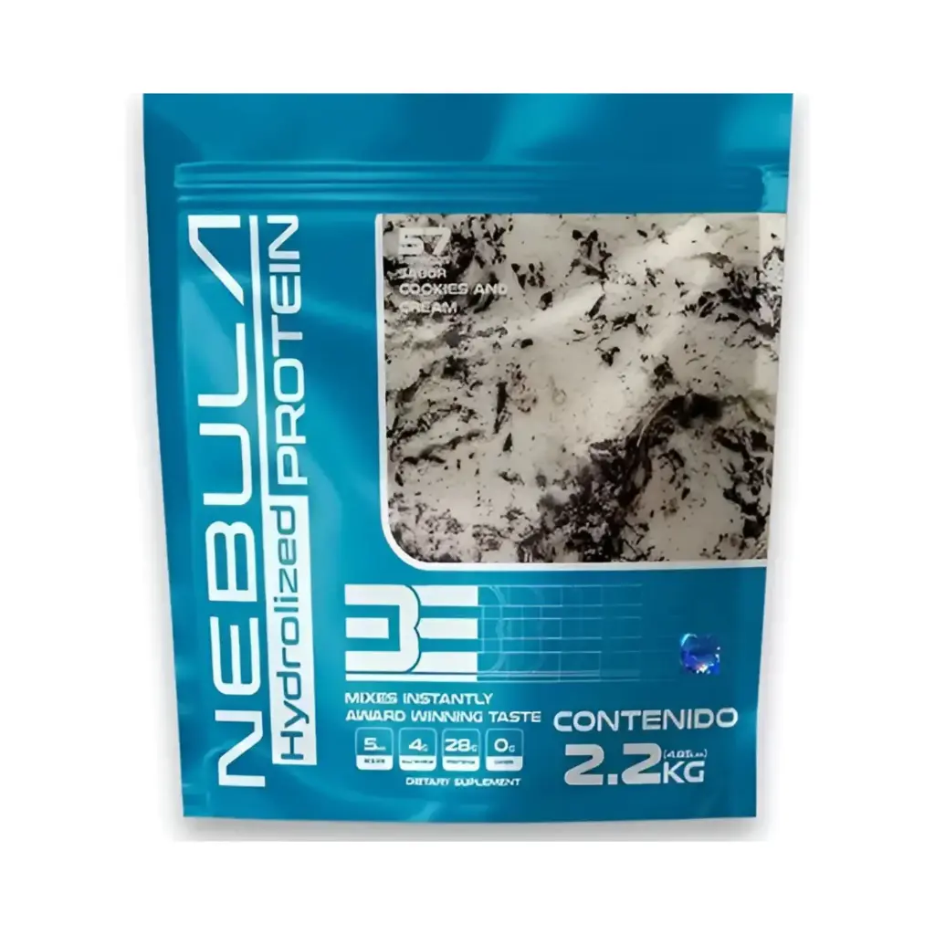 Be Supplements, Proteina Nebula 100% Whey Isolate 2.2 kg, 57 Servicios, Sabor Cookies and Cream, Recuperación y Crecimiento Muscular