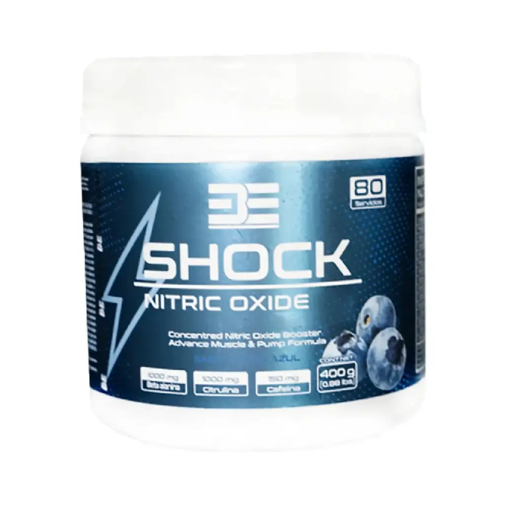 Be Supplements, Be Shock Oxido Nitrico Beta Alina, Citrulina y Cafeina, 400 g, 80 Servicios, Sabor Mora Desarrollo de Reistencia
