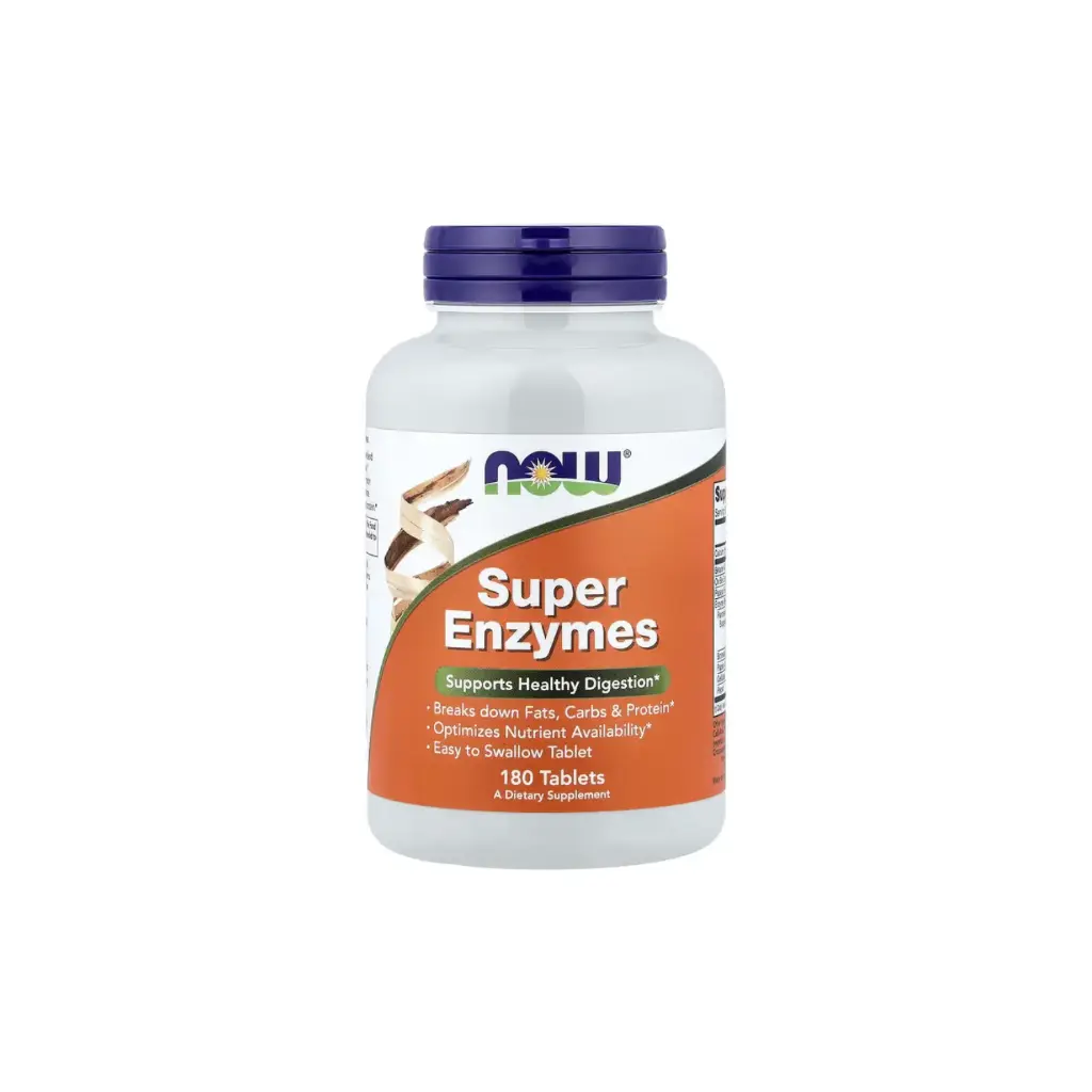 [0733739029621] Now Foods Súper Enzimas Favorece La Digestión Saludable 180 Tabletas 