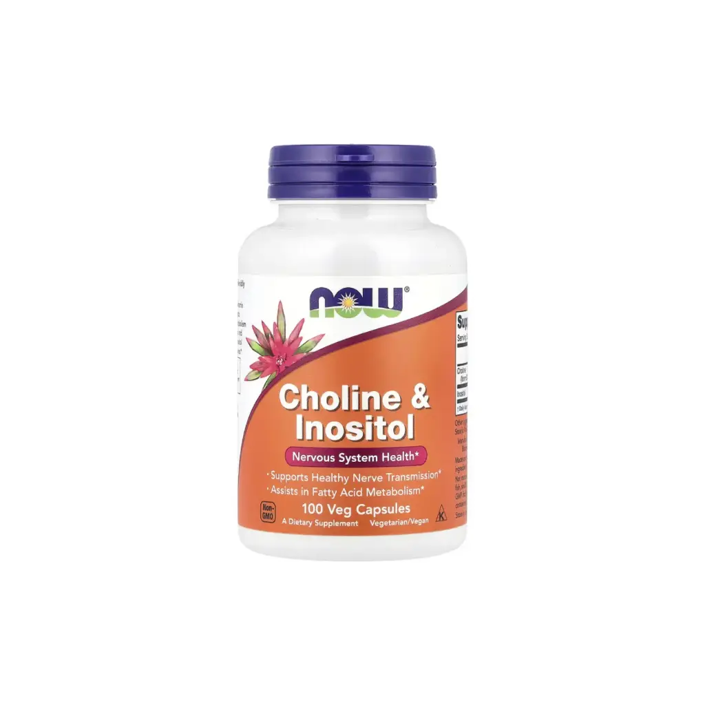 Now Foods Colina E Inositol Salud Del Sistema Nervioso 100 Cápsulas Vegetales 
