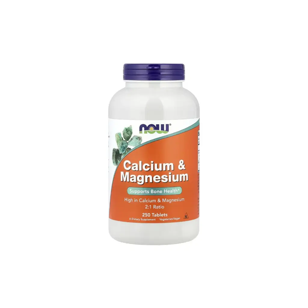 [733739012722.] Now Foods Calcio Y Magnesio Promueve La Salud Ósea 250 Tabletas 