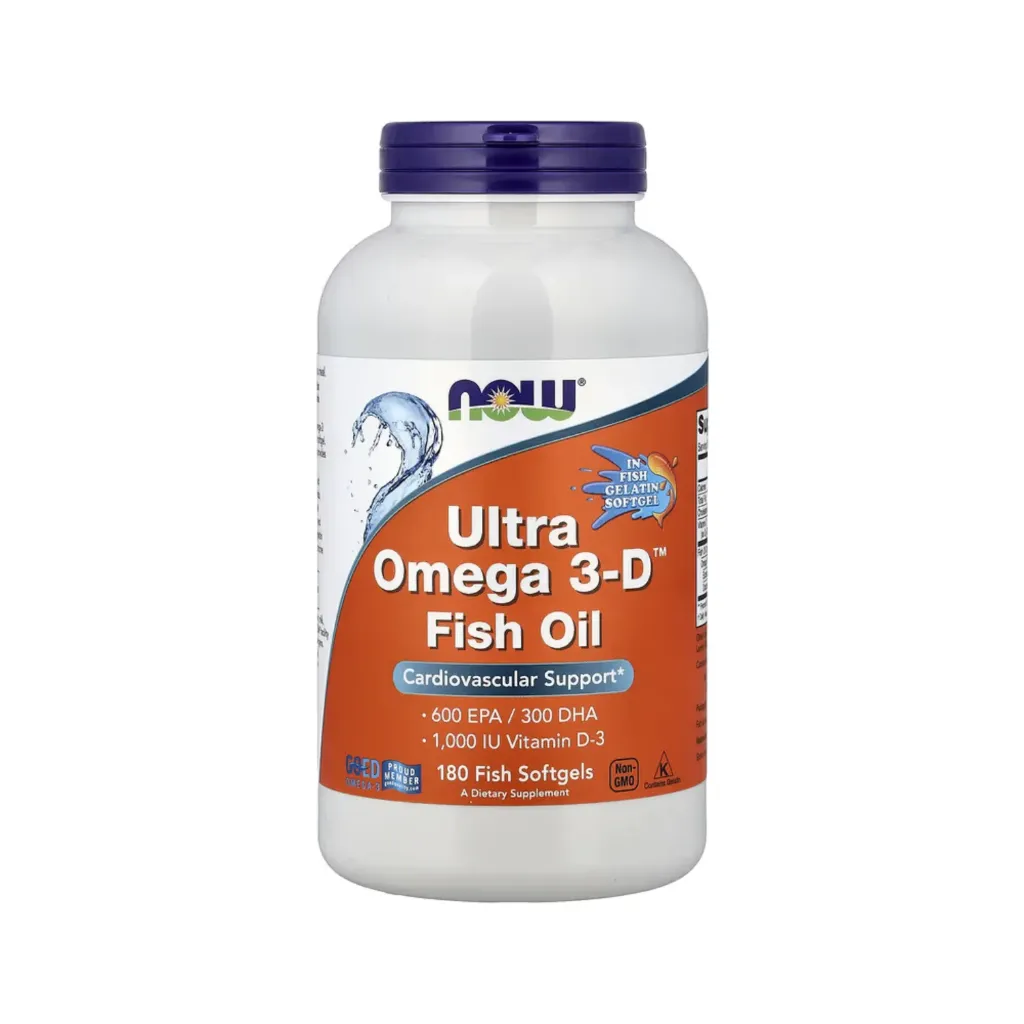 Now Foods Ultra Omega 3-D, 600 Epa/300 Dha, 180 Cápsulas Blandas De Pescado Promueve La Salud Cardiovascular