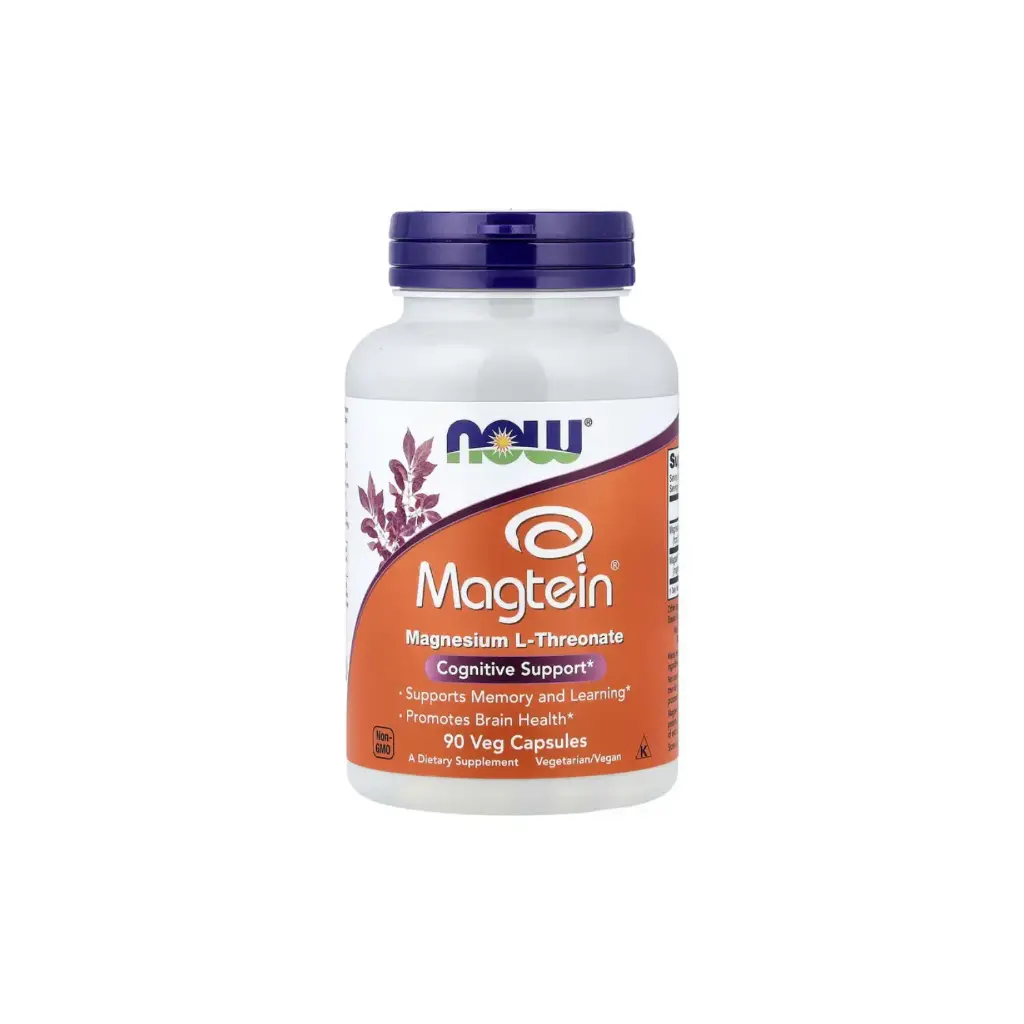 Now Foods Magtein L-Treonato De Magnesio, Refuerzo Cognitivo 90 Cápsulas Vegetales