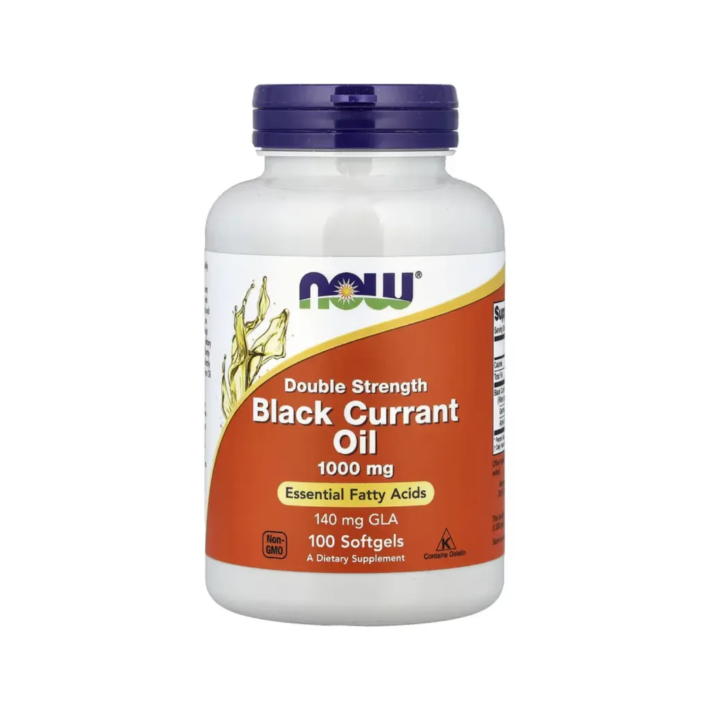 [733739017178] Now Foods Aceite De Semilla De Grosella Negra 1000 Mg, Doble Concentración, Ácidos Grasos Esenciales 100 Cápsulas Blandas 