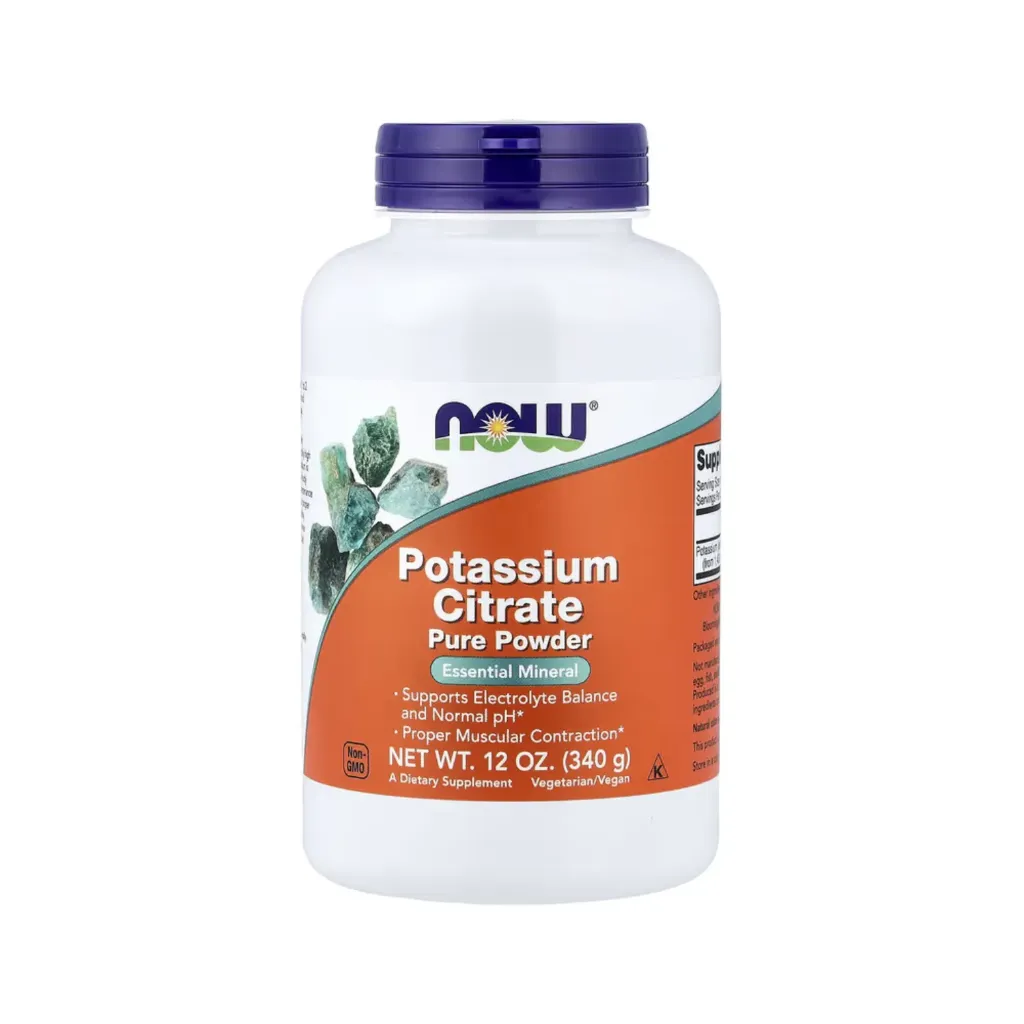 Now Foods Polvo Puro De Citrato De Potasio 340 G (12 Oz), Favorece El Equilibrio De Electrolitos Y El PH Normal