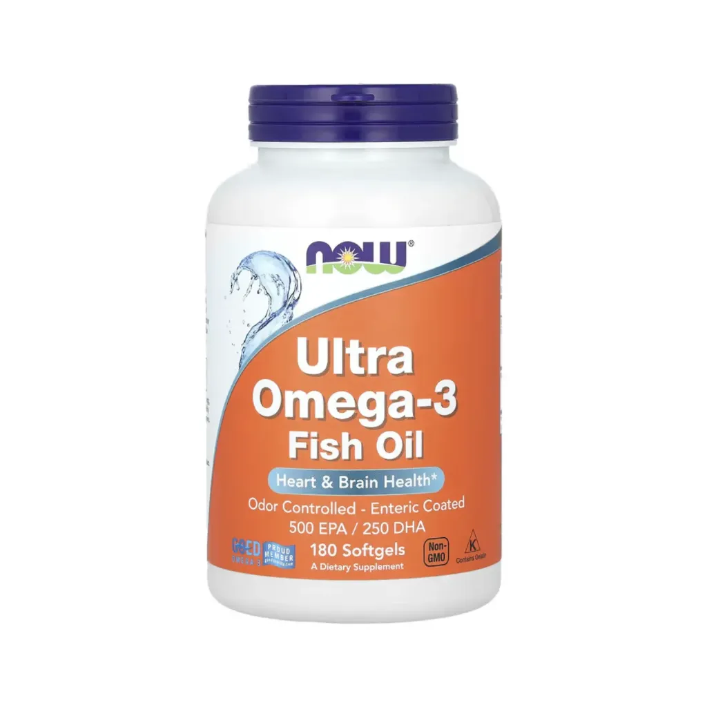 Now Foods Aceite De Pescado Con Ultraomega-3,  Salud Del Corazón Y Del Cerebro 180 Cápsulas Blandas