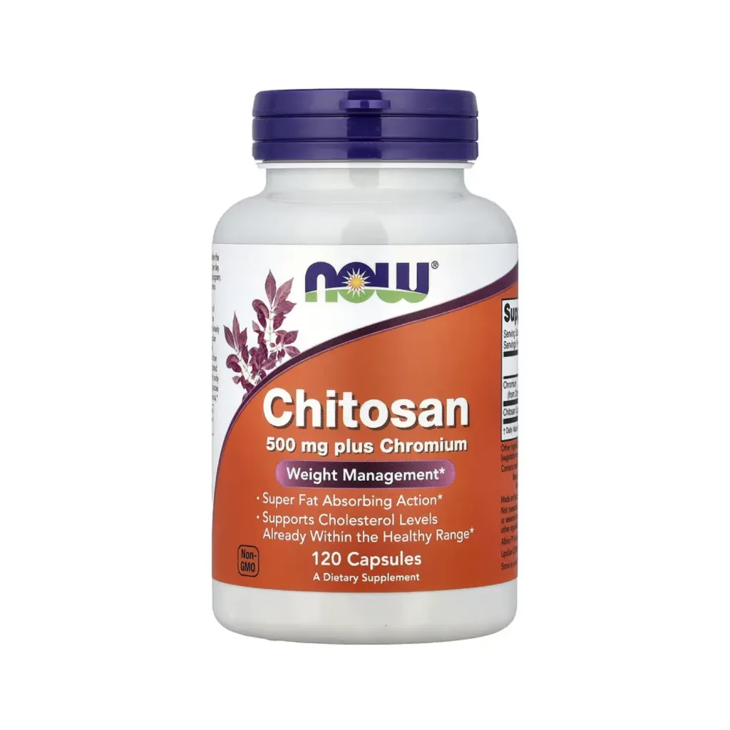 [733739020253] Now Foods Quitosano Más Cromo 500 Mg, Control Del Peso 120 Cápsulas Vegetales 
