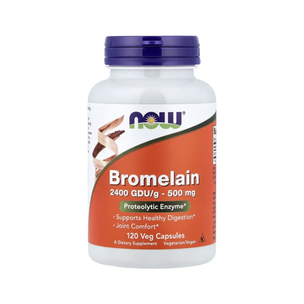 [733739029478] Now Foods Bromelina 500 Mg, Aporte A La Salud Digestiva 120 Cápsulas Vegetales 