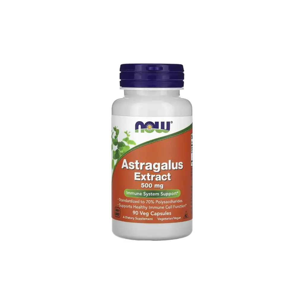 Now Foods Extracto De Astrágalo 500 Mg, Suplemento De Refuerzo Inmunitario 90 Cápsulas Vegetales 