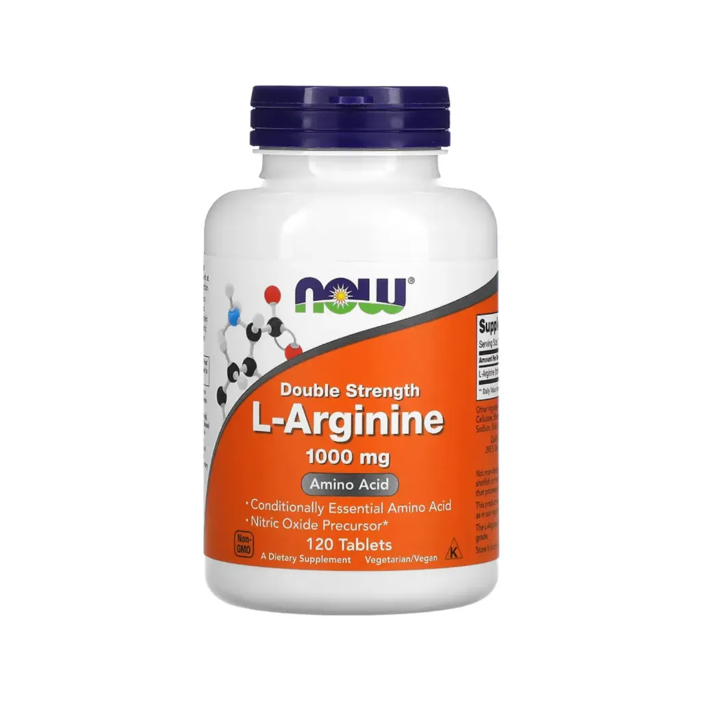 Now Foods L-Arginina 1000 Mg, Aminoácido Condicionalmente Esencial 120 Tabletas 