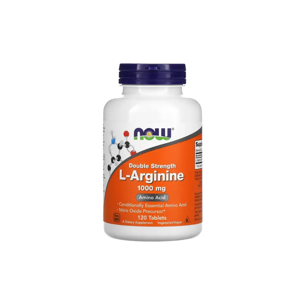 Now Foods L-Arginina 1000 Mg, Aminoácido Condicionalmente Esencial 120 Tabletas 