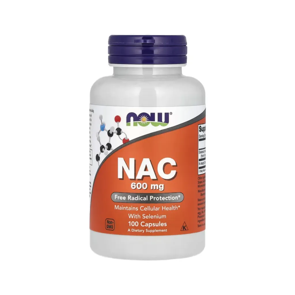 Now Foods Nac N-Acetilcisteína Con Selenio, 600Mg, Protección Contra Los Radicales Libres 100 Cápsulas 