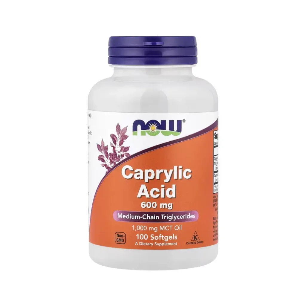 [0733739033475] Now Foods Ácido Caprílico 600 Mg, Triglicéridos De Cadena Media, Control De Peso 100 Cápsulas Blandas 