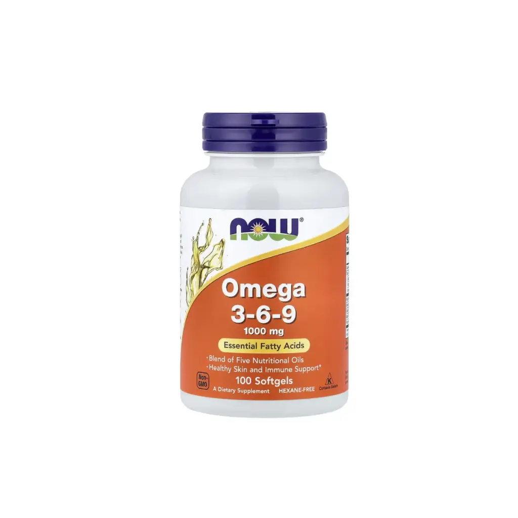 Now Foods Omega 3-6-9 1000 Mg, Ácidos Grasos Esenciales 100 Cápsulas Blandas 