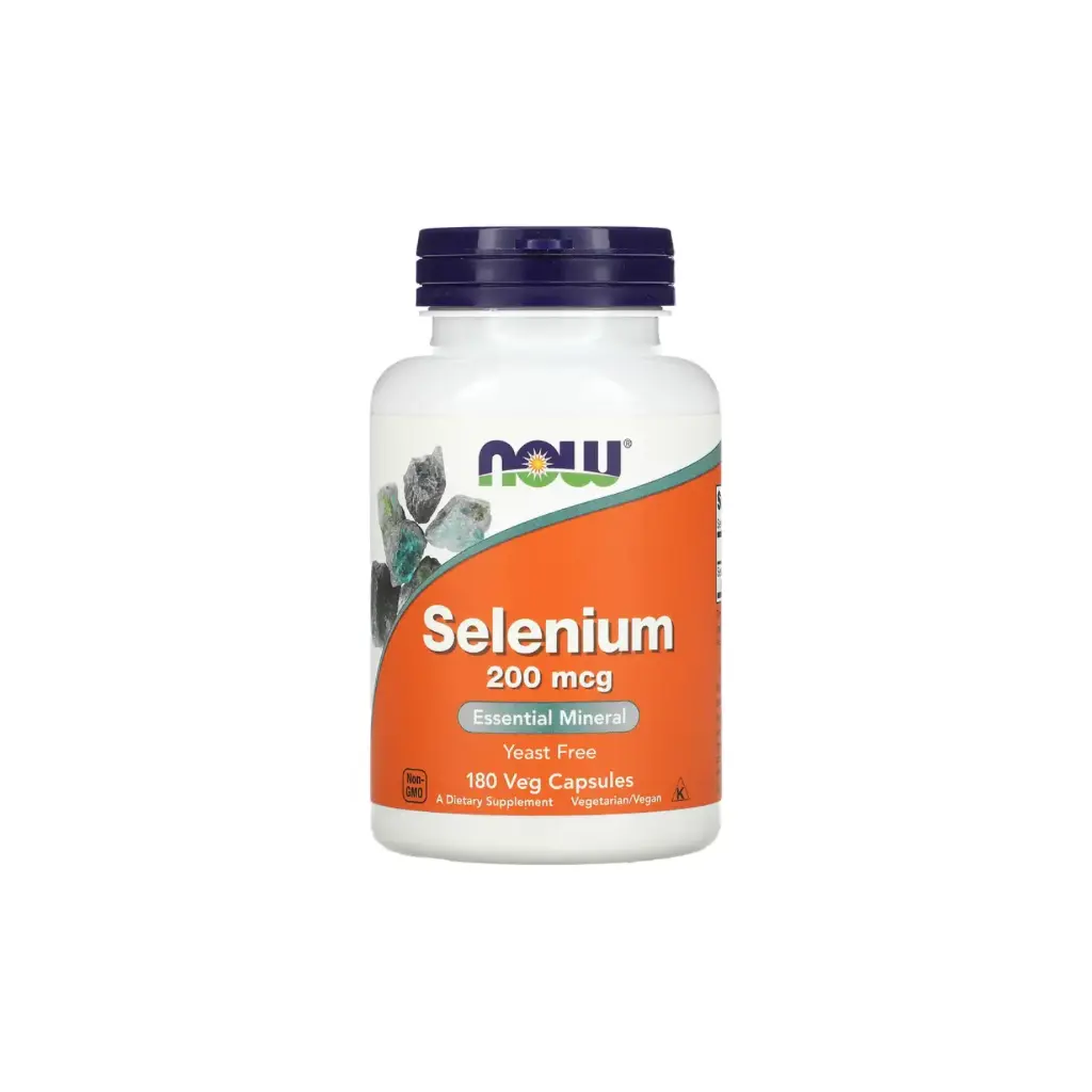 Now Foods Selenio 200 Mcg, Mineral Esencial 180 Cápsulas Vegetales 