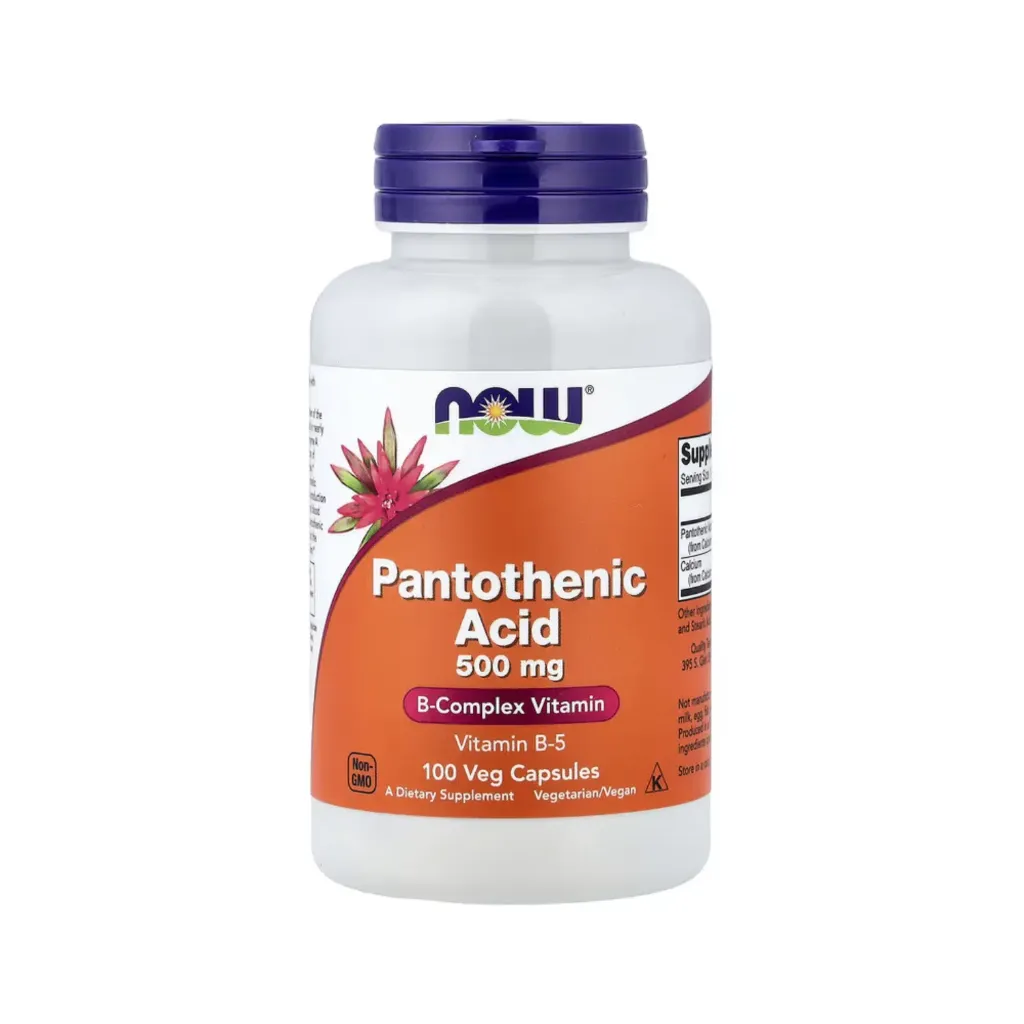 [733739004864] Now Foods Ácido Pantoténico 500 Mg, Vitamina Del Complejo De Vitaminas B 100 Cápsulas Vegetales 