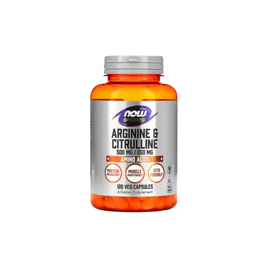Now Foods Sports Arginina Y Citrulina Aminoácidos, 120 Cápsulas Vegetales 