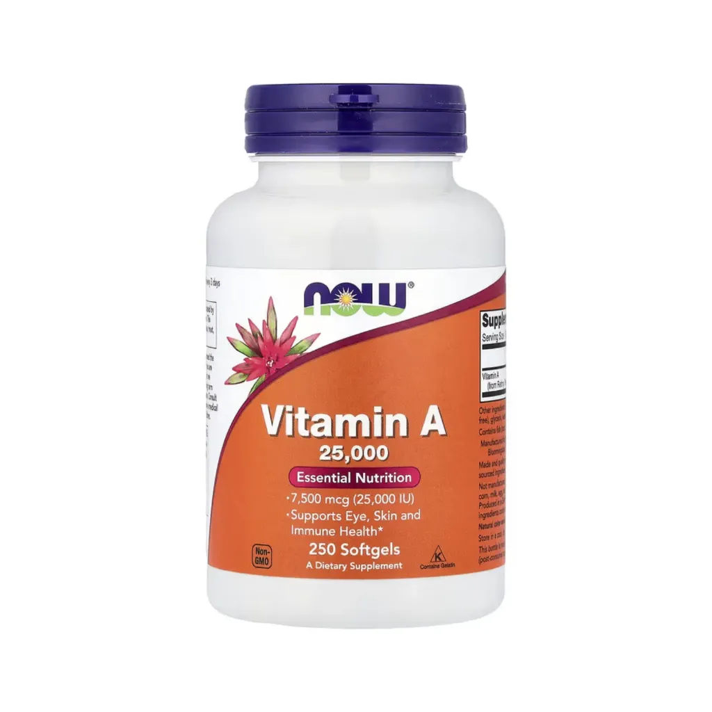 [733739003423] Now Foods Vitamina A 7500 Mcg (25.000 UI), Nutrición Esencial, Promueve La Salud Ocular Y La Función Inmunitaria Saludable, 250 Cápsulas Blandas