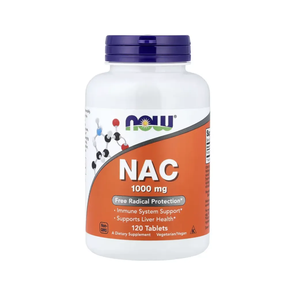 Now Foods NAC 1000 Mg, Refuerzo Para El Sistema Inmunitario, Promueve La Salud Del Hígado Y Protección Contra Los Radicales Libres 120 Tabletas