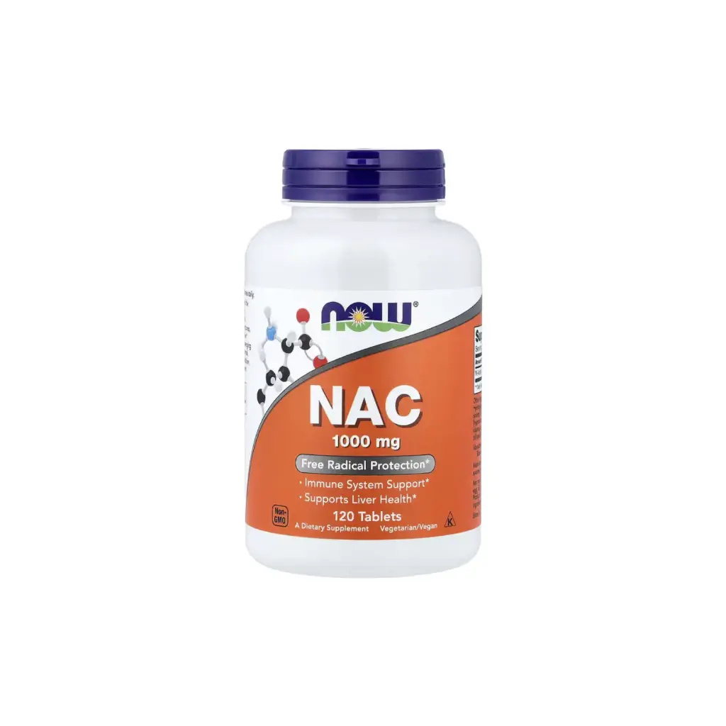 Now Foods Nac 1000 Mg, Refuerzo Para El Sistema Inmunitario, Promueve La Salud Del Hígado Y Protección Contra Los Radicales Libres 120 Tabletas 
