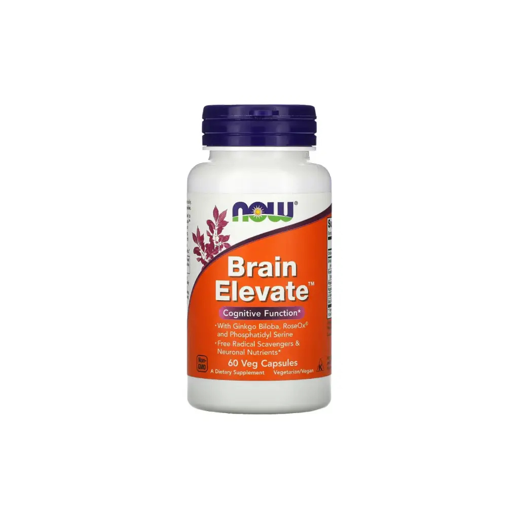 Now Foods Brain Elevate Favorece La Función Cognitiva 60 Cápsulas Vegetales 