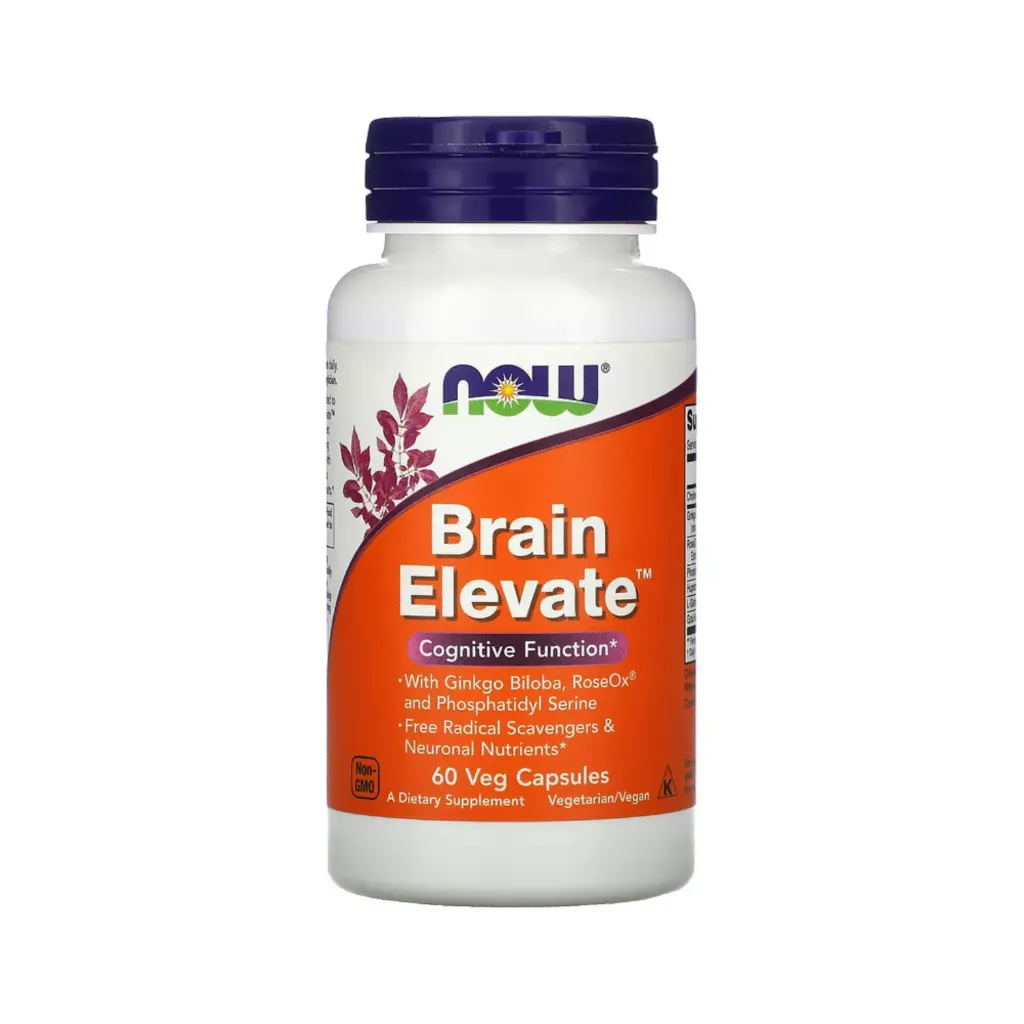 [733739033031] Now Foods Brain Elevate Favorece La Función Cognitiva 60 Cápsulas Vegetales 
