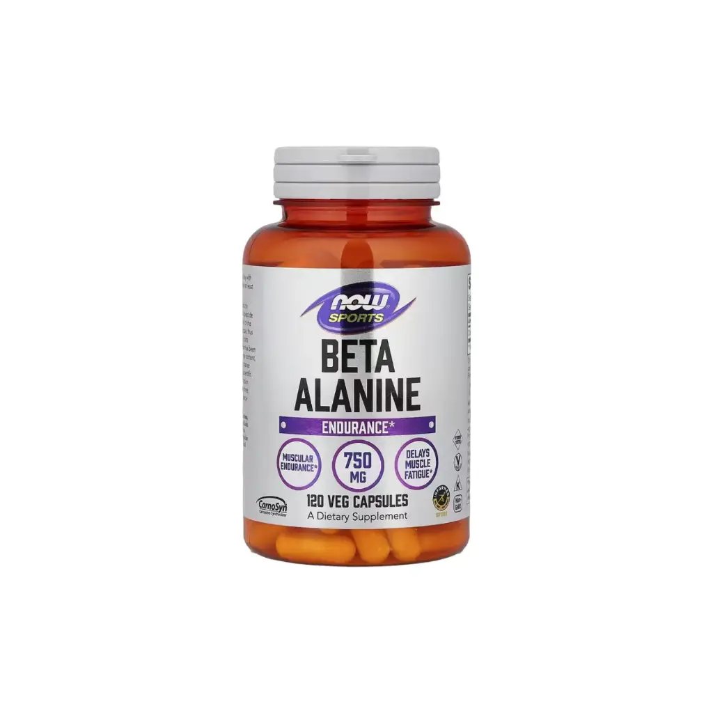 Now Foods Sports Beta-Alanina Resistencia, Retrasa La Fatiga Muscular 750 Mg 120 Cápsulas Vegetales 