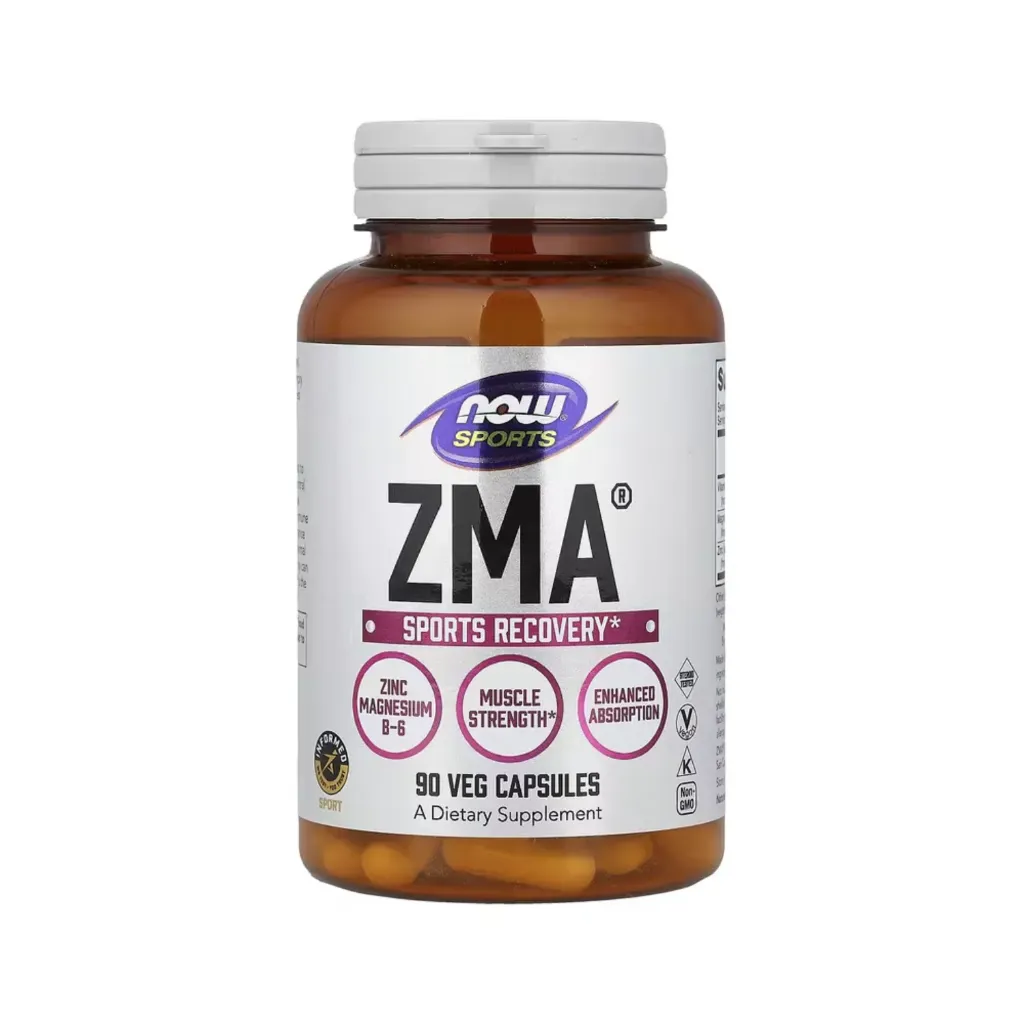 [733739022004] Now Foods, Sports ZMA Recuperación Deportiva, Fuerza Muscular 90 Cápsulas Vegetales 