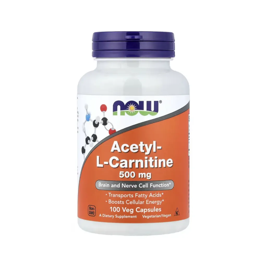 [733739000767] Now Foods Acetil-L-Carnitina 500 Mg, Función Del Cerebro Y De Las Células Nerviosas 100 Cápsulas Vegetales 