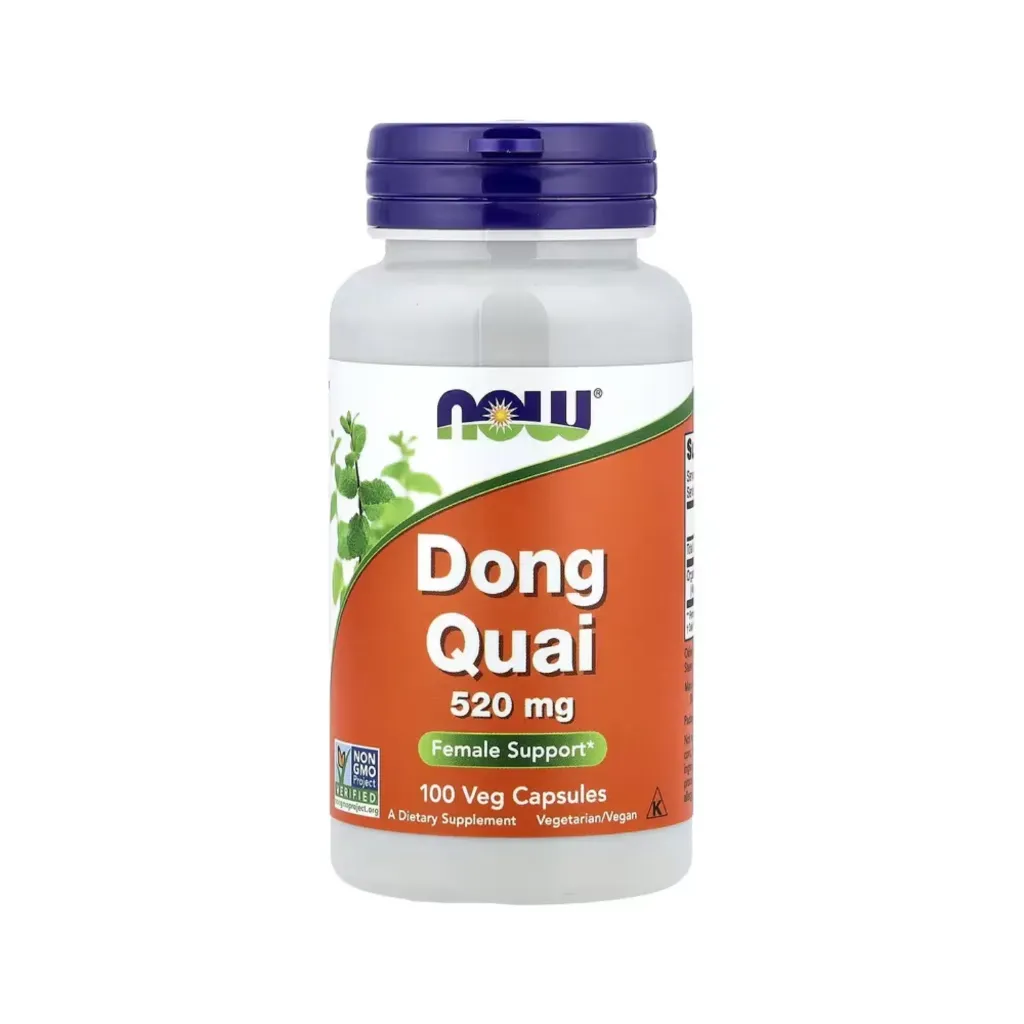 Now Foods Dong Quai 520 Mg, Refuerzo Femenino 100 Cápsulas Vegetales 