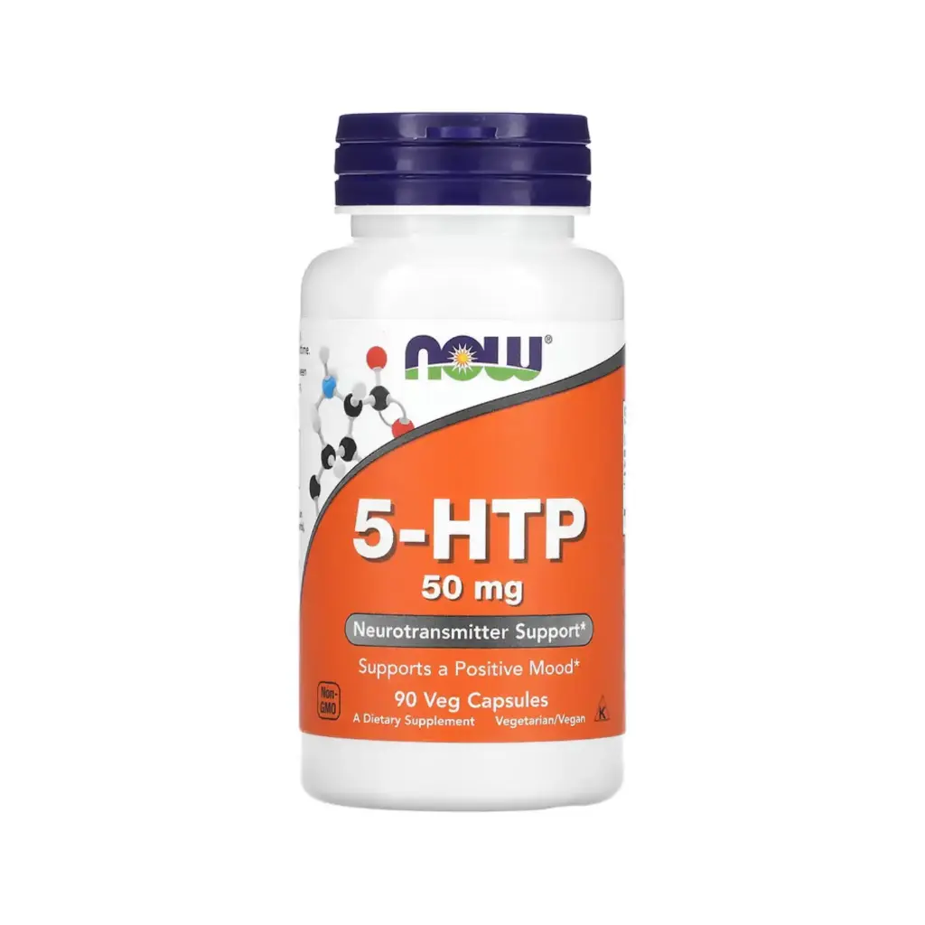 [733739000996] Now Foods 5-Htp 50 Mg, Refuerzo Para Los Neurotransmisores, Promueve Un Estado De Ánimo Positivo 90 Cápsulas Vegetales 
