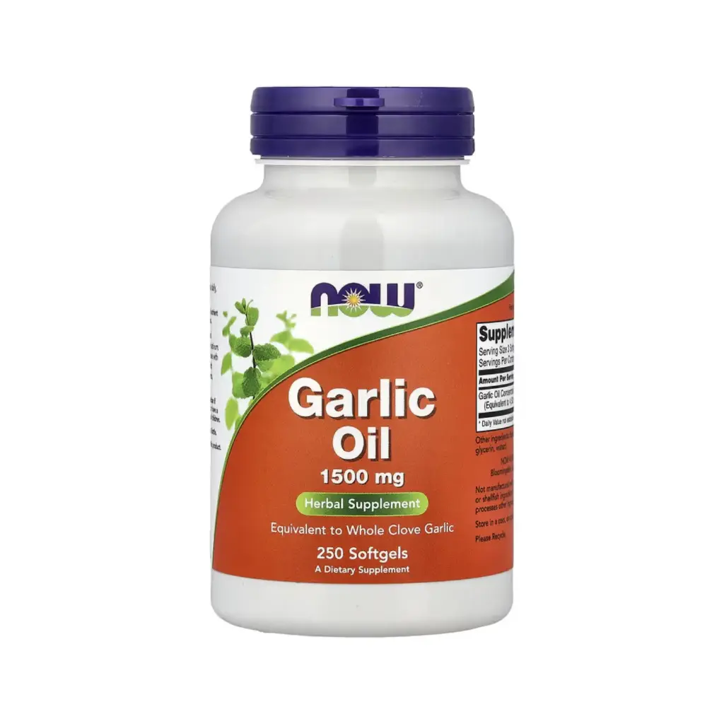 [733739017925] Now Foods Aceite De Ajo 1500 Mg, Suplemento Herbario 250 Cápsulas Blandas 