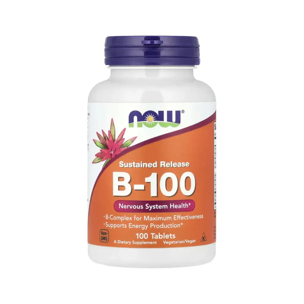 [733739004390] Now Foods B-100 Liberación Prolongada, Promueve La Salud Del Sistema Nervioso 100 Tabletas