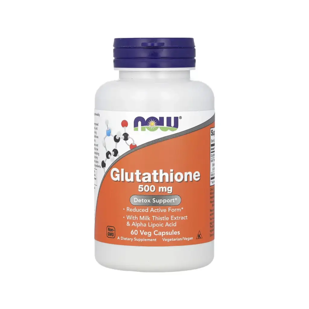 Now Foods Glutatión 500 Mg, Suplemento De Refuerzo Para La Desintoxicación 60 Cápsulas Vegetales 