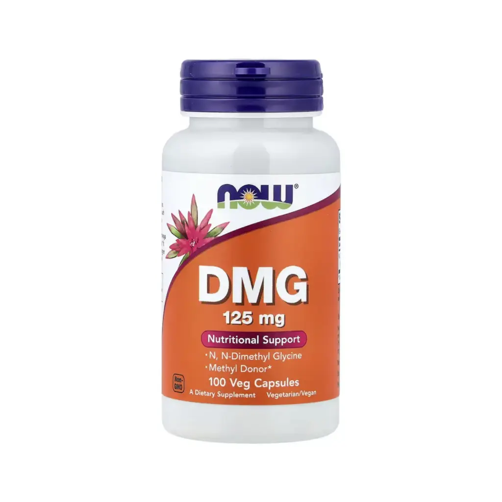 Now Foods DM (N, N-Dimetilglicina) 125 Mg, Suplemento Nutricional 100 Cápsulas Vegetales