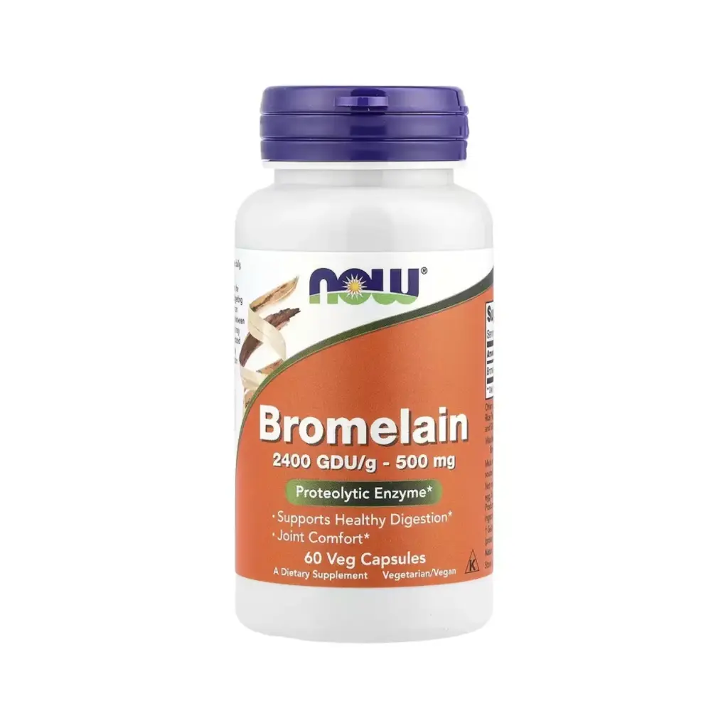 [733739029430] Now Foods Bromelain 500 Mg, Ayuda A Tener Una Digestión Saludable 60 Cápsulas Vegetarianas