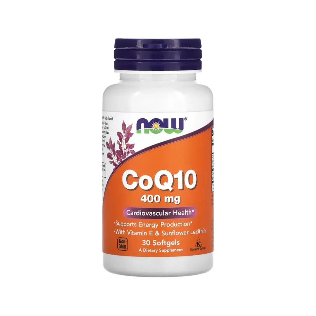 [733739031990.] Now Foods CoQ10 400 Mg Con Vitamina E Y Lecitina De Girasol, Favorece La Producción De Energía Y Salud Cardiovascular 30 Cápsulas Blandas