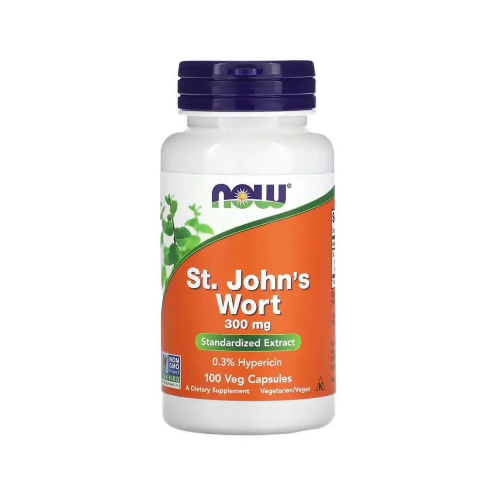 Now Foods Hierba De San Juan 300 Mg, Extracto Estandarizado 100 Cápsulas Vegetales