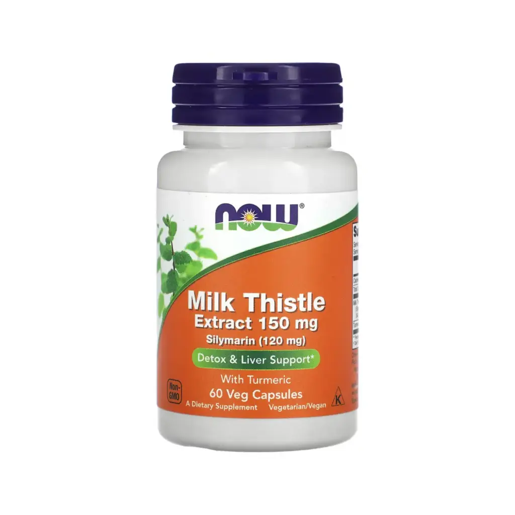Now Foods Extracto De Cardo Mariano Con Cúrcuma, Refuerza La Desintoxicación Y La Salud Hepática 60 Cápsulas Vegetales