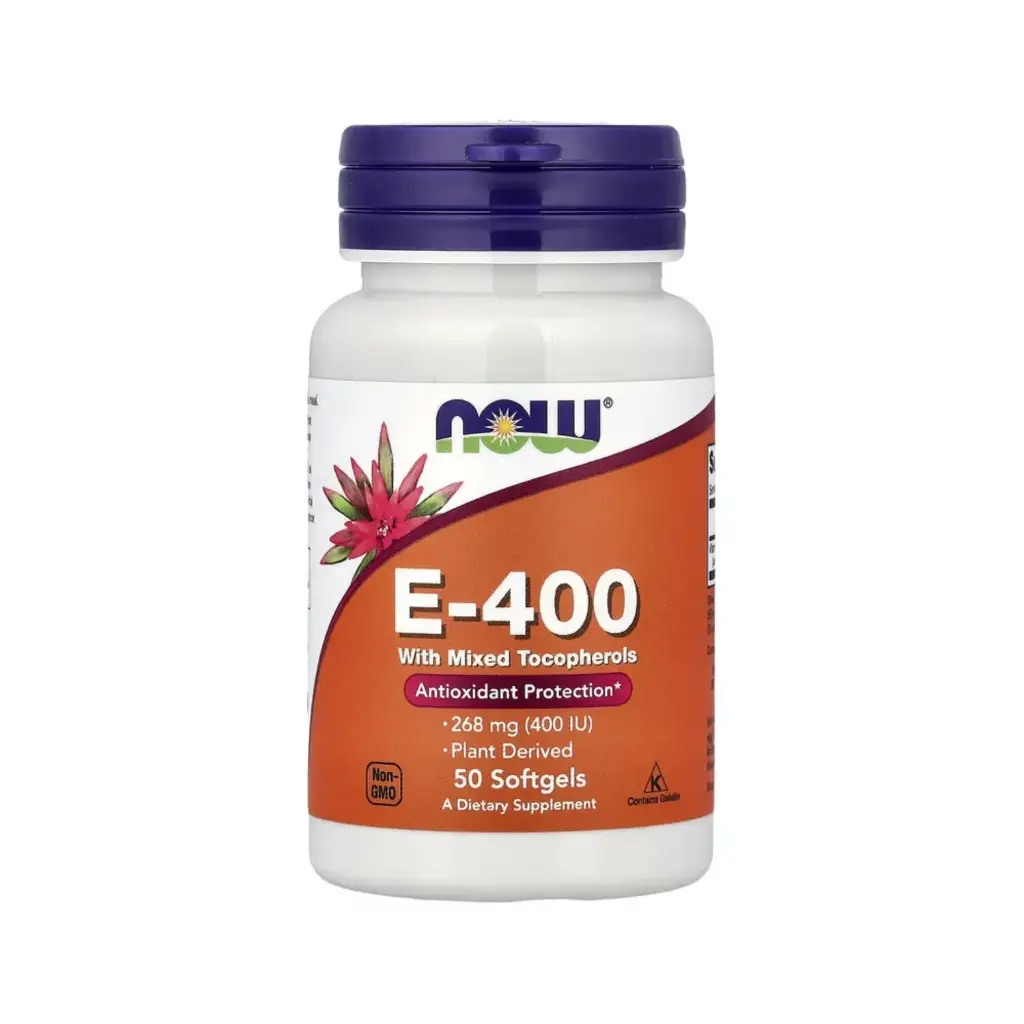 [733739008909] Now Foods E-400, 268 Mg (400 IU) Con Mezcla De Tocoferoles, Protección Antioxidante  50 Cápsulas Blandas