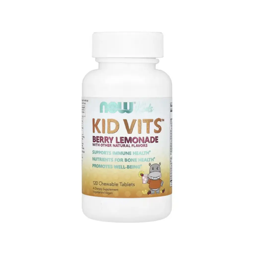 Now Foods Kid Vits Promueve La Salud Inmunitaria, Nutrientes Para La Salud Ósea 120 Tabletas Masticables 
