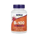 Now Foods B-100 Contiene Complejo B Para Una Máxima Eficacia, Promueve La Salud Del Sistema Nervioso Y Favorece La Producción De Energía 100 Cápsulas Vegetales 