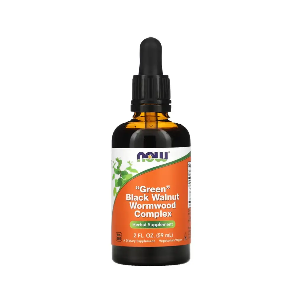 [733739049827] Now Foods Complejo De Nuez Negra Verde Y Ajenjo, Producto Kosher 59 Ml (2 Oz. Líq.) 