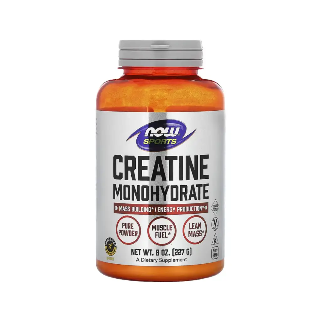 Now Foods Sports Monohidrato De Creatina, Aumento De Volumen Y Producción De Energía 227 G (8 Oz) 