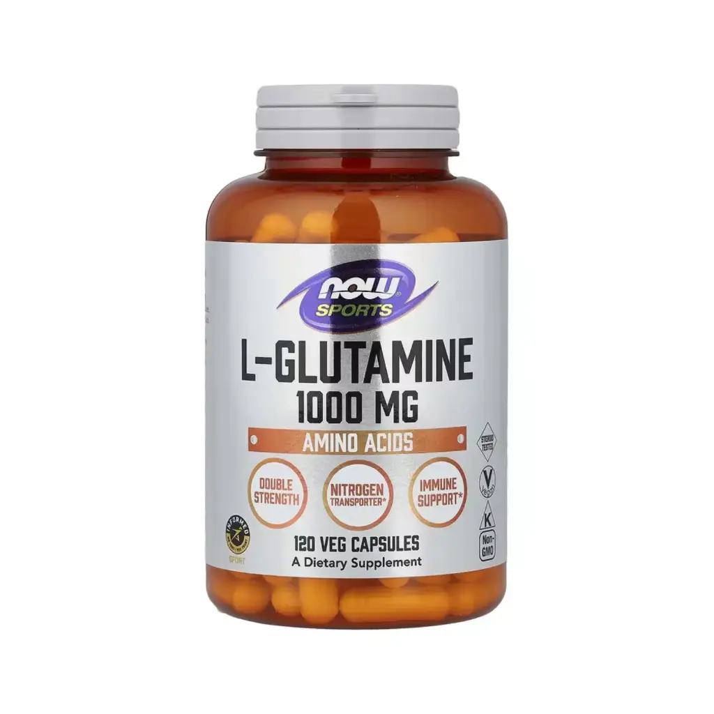 [733739000941] Now Foods Deportes L-Glutamina Doble Concentración 1000 Mg, Apoyo Inmunológico 120 Cápsulas Vegetales 