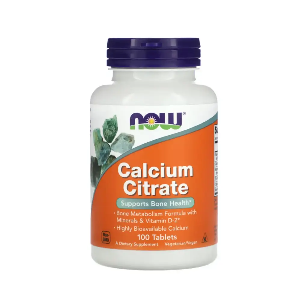 Now Foods Citrato De Calcio Fórmula Para El Metabolismo Óseo Con Minerales Y Vitamina D2, 100 Tabletas