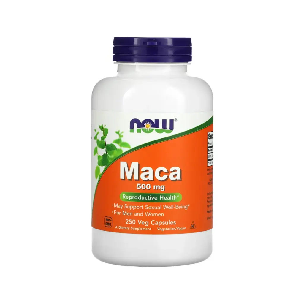 [0733739047625] Now Foods Maca 500 Mg, Salud Reproductiva, Favorece El Bienestar Sexual Para Hombres Y Mujeres 250 Cápsulas Vegetales